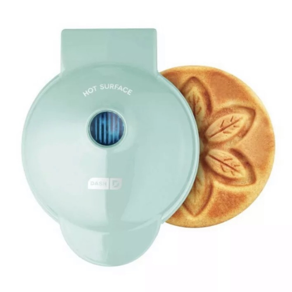 Dash Electric Flower 4" Mini Waffle Maker Blue